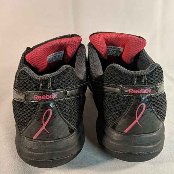 Reebok Breast Cancer DMX Max Black Pink Gym Sneakers Shoes Women's 7.5 V51317 - Picture 7 of 16